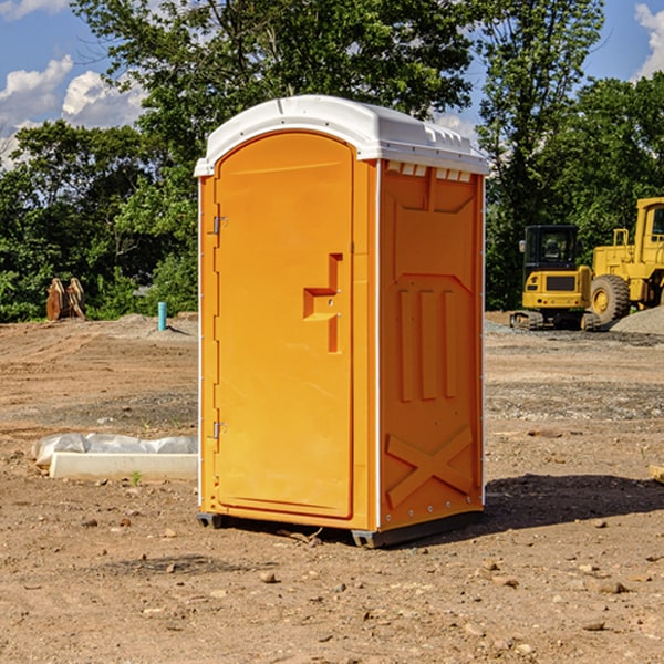 how often are the porta potties cleaned and serviced during a rental period in Calvert County